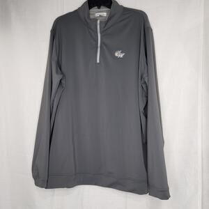 Peter Millar GW George Washington University Quarter Zip Mens Gray Light Weight
